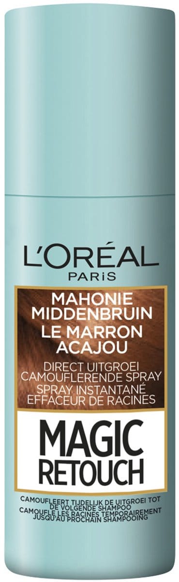 L’Oréal Paris Magic Retouch Mahonie Middenbruin - Camouflerende Uitgroeispray - Een makkelijke manier om jouw uitgroei snel te camoufleren - 75 ml - haarverf