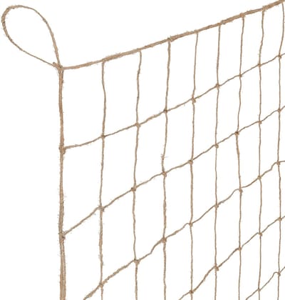 Famanu - Jute ranknet, duurzaam, 100% biologisch afbreekbaar, met grote maaswijdte voor komkommers, tomaten en andere groenteplanten, klimhulp voor klimplanten, 2 m x 2 m