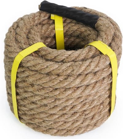 Dik Jute Koord 20mm x 8m - Natuurlijk Touw van Vezel - voor Tuin Decoratie en DIY