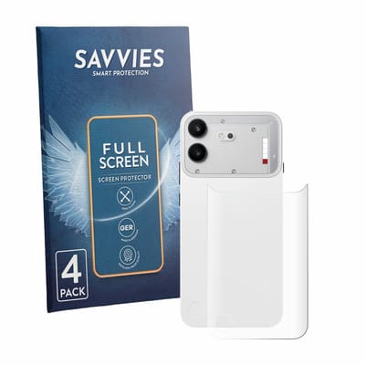 Savvies - Screenprotector voor Nothing Phone (4b) (Achterkant) - Folie Beschermfolie transparant volledig dekking 4 Stuks