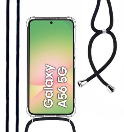 Hoesje Met Koord Geschikt Voor Samsung A56 - Lennexo Shockproof Hoesje Transparant Met Koord
