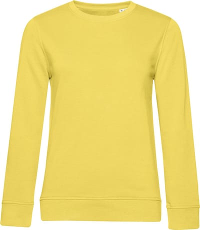 Organic Inspire Crew Neck Sweater Women B&C Collectie Yellow Fizz/Geel maat XXL