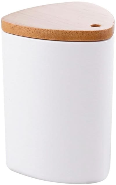 Dailygoods- Tandenstokerhouder met bamboedeksel - Tandenstokerdispenser - Tandenstokerbox - Tandenstokerbak - Lichtgewicht en duurzaam - Eenvoudig te reinigen
