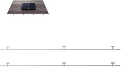 Paneel Bevestiging - Zonnepaneel Houder - Zonne-energie Installatie - Robuust Aluminium Ontwerp - Set van 2 - Zilver