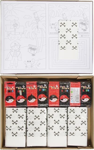 Placemat kleurplaat Piraat set