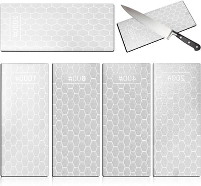 Honingstenen voor messen 200/400/600/1000/2000 - Set van 5 slijpstenen voor keuken en buitengebruik