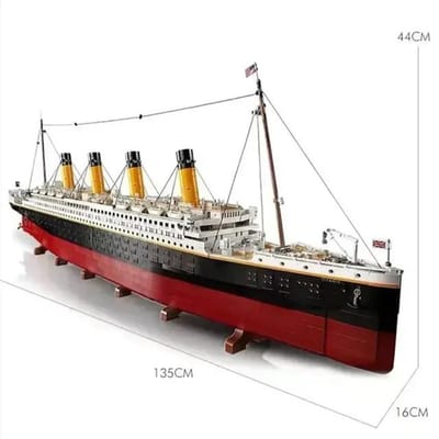 NIEUW 99023 Titanic Bouwstenen Compatibel 10294 Groot Cruiseschip Stenen DIY Speelgoed voor Kinderen Liefde Cadeaus gray