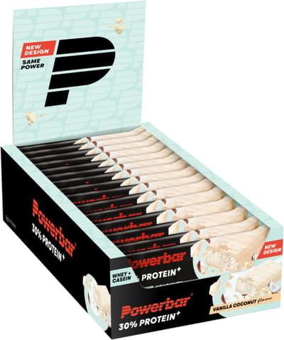 Powerbar | Eiwitreep | Protein + Bar 30% | Vanilla Coconut - 15x55g