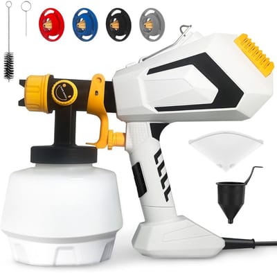 DailySupplies® Verfspuit - Verfspuiten Electrisch - Verfpistool - Wit met Geel