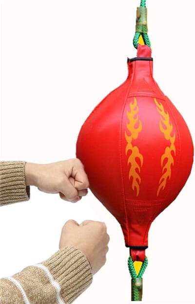 Boksen Reflex Bal - Punchball Boksen Accessoires - Fitness Training - Veiliger Zachter Lichter - Free Size - Rood