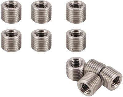 Dailygoods - Set van 10 Schroefdraadinzetstukken, Reductiemoeren M3 x 0,5 tot M20, Roestvrij Staal