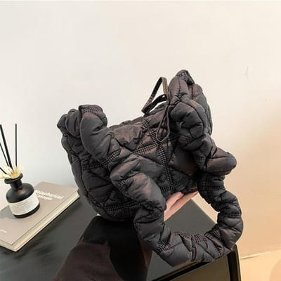 Niche Cloud Bag Crossbody Tas voor Dames Nieuwe Pof Opvouwbare Tas Onderarmtas Lichtgewicht Dumpling Tas gray