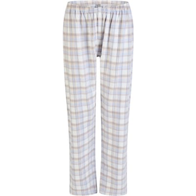 By Louise Dames Pyjamabroek Flanel Geruit Blauw/Wit - Maat S