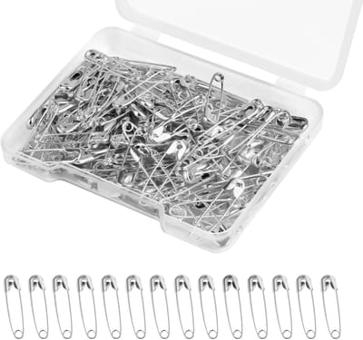 150 Stuks Mini Veiligheidsnaalden 19mm - Ideaal voor Kleding, Naaiwerk en Sieraden Maken (Zilver)