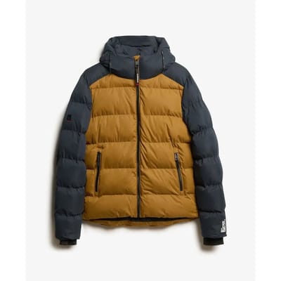 Superdry - Sports pufferjas met kleurvlakken en capuchon - Heren - Gewatteerde jassen
