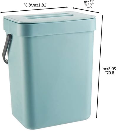 Kleine Keukencompostbak van 3L, Duurzaam PP-materiaal, Ideaal voor Afvalscheiding en Composteren