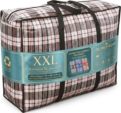 Opbergtas - 70CM - PREMIUM Kwaliteit - Big shopper met rits - verhuistas - Wastas - Vakantie tas - Reistas - Bigbag