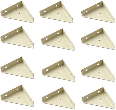 Jhubersproducts - Hoekverbinder Hoekbevestiging - Metaal Zwart - Voor Stabilisatie van Meubels - 12 Stuks - Betrouwbare Ondersteuning - Perfect voor B