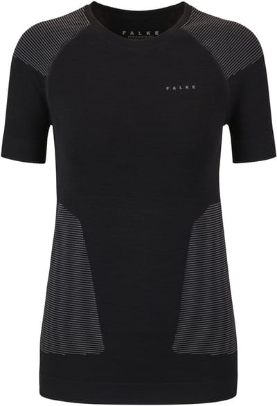 FALKE Wool-Tech Protective Shirt sneldrogend functioneel functioneel shirt met korte mouwen dames zwart - maat XS