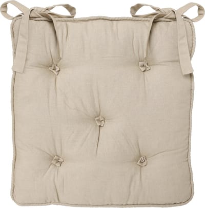 Atmosphera - DELUXE Stoelkussen - Zitkussen - 40x40cm - 8cm dik - Beige