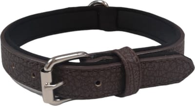 Nobleza Halsband kleine hond - Maat S - Verstelbaar 25 / 31 cm - Puppyhalsband - Halsband hond met gespsluiting - Bruin