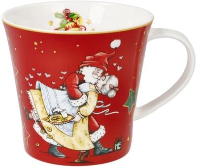 Goebel - Mary Engelbreit | Koffie / Thee Mok Home Sweet Home | Beker - porselein - 350ml - kerst - 2 stuks