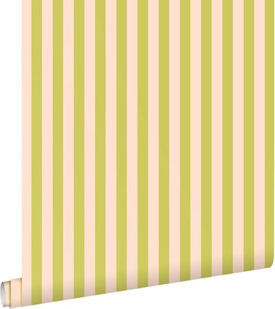 ESTAhome behang strepen geel en groen - 50 x 900 cm - 131569