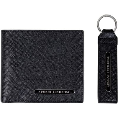 Herenportemonnee / Sleutelhanger Instellen Armani Exchange XM001275AF12702-UC001 Zwart