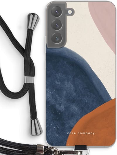 Case Company® - Hoesje met koord geschikt voor Samsung Galaxy S22 Plus hoesje met Koord - Geo #1 - Telefoonhoesje met Zwart Koord - Bescherming aan alle Kanten en Over de Schermrand