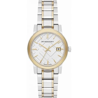 Burberry Dames Tweekleurig Stadshorloge BU9115 - Elegant Timepiece