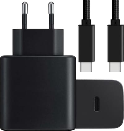 45W Snellader Adapter met 1 Meter USB-C Kabel - GaN Technologie