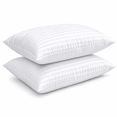 Dailygoods- Kussen 2-Pack - Holle Vezel Gevuld - Anti Allergie - Bed Kussen - Comfortabel - Machinewasbaar - Luxe Satijnen Hoes - Bedkussen