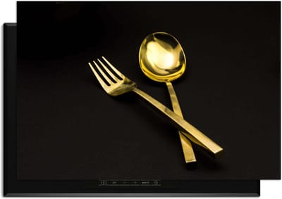 KitchenArt - Dining Deluxe - Inductie Beschermer - 90x50 cm - Kookplaat Beschermer - Luxe Afdekplaat Inductieplaat - Anti-slip & Oprolbaar - Beschermmat Inductiekookplaat