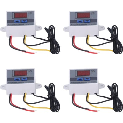 4 Pièces Contrôleur de Température Régulateur de Température à Affichage Numérique ?50 degrés Celsius à 110 degrés Celsius 110 ?220V 1500W white