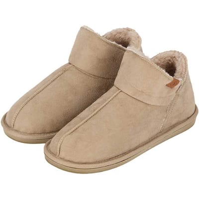 Apollo Dames Pantoffels Suede Beige Sloffen - Maat 39/40