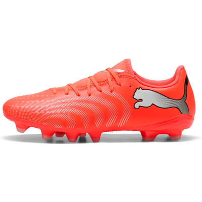 PUMA FUTURE 9 PLAY FG/AG Unisex Sportschoenen - Glowing Red-PUMA White-PUMA Black-PUMA Silver