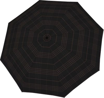 doppler paraplu Carbonsteel Duomatic Karo Black / Grey zwart