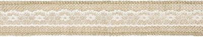 Kanten Jute lint | Middenstrook | 5 cm breed | 5 meter lang