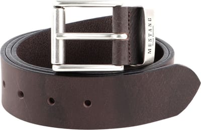 MUSTANG Leren Riem Leather Belt 40mm W100 Darkbrown Donkerbruin