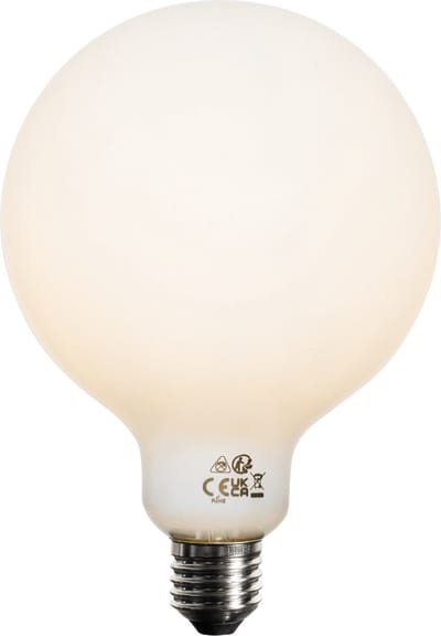 LUEDD E27 dimbare LED lamp opaal G125 5W 450 lm 3000K