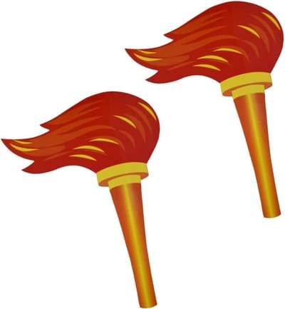 Nep Fakkel - Decoratieve Fakkel - Sportevenement Decoratie - Realistisch Ontwerp - 40 cm - Meerdere Kleuren