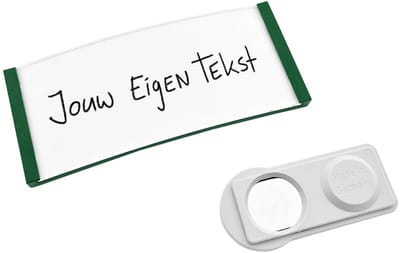 CombiCraft Polar20 naambadge met dubbelmagneet groen 70x30mm - per 10 stuks
