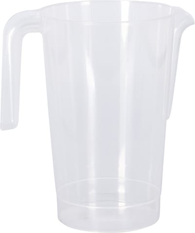 Excellent Houseware Schenkkan/waterkan - transparant - 1500 ML - kunststof - 20 x 18 x 20,5 cm