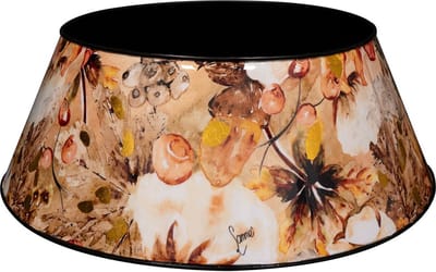 TS Collection - Kerstboomring Cotton cream - 57x16 - Metaal & Epoxy - Exclusieve woonitems voor binnen - Handgemaakt - Unieke print - Designed by Lammie