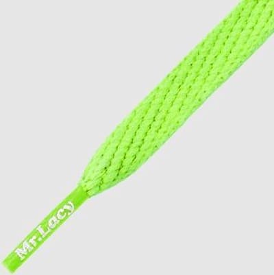 8 mm x 90 cm Plat Neon groen - Mr.Lacy Smallies sneakerveters