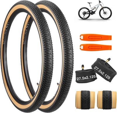 Dubbelpack vouwbanden MTB 24/26/27,5 inch (2.125) inclusief 2 binnenbanden (AV48mm)