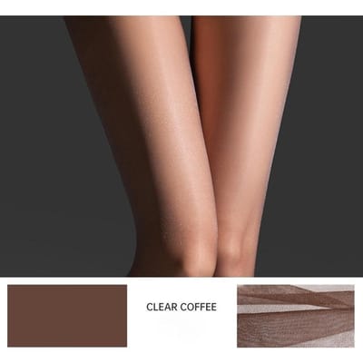 Collants pour femmes ultra fins brillants à paillettes Haute élasticité Anti-accrocs Couleur peau Collants pour fête Club Rendez-vous Quotidien Taille unique One Size brown