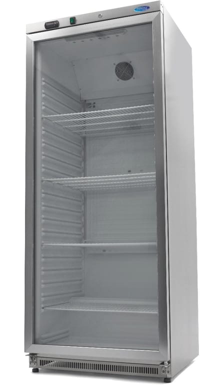 Koelkast - 600 L - Rvs - met Glazen Deur