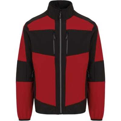 Regatta E-Volve 2-laags Soft Shell-jack voor volwassenen (Klassiek rood/zwart)