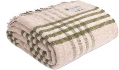Sprei Grote Schotse Ruit Groen - 140x240 - Nieuw Wol - Tweedmill UK